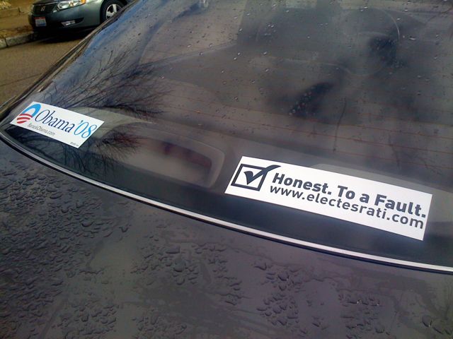 Elect Esrati Bumper Sticker photo