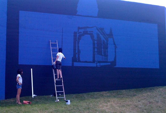 The new South Park mural in progress