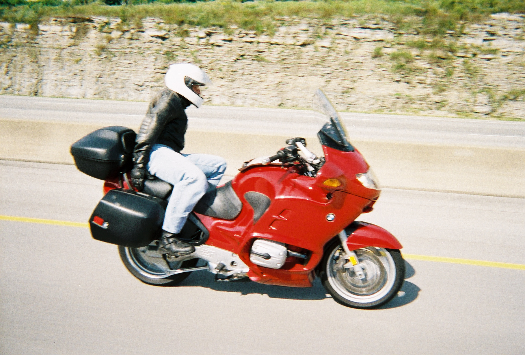 Allan Howard on his BMW- do as he say's, not as he rides.