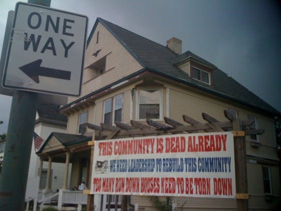 Sign on North Main Street Dayton