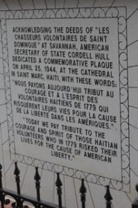 Monument to the Hatians that fought in the Revolutionary War