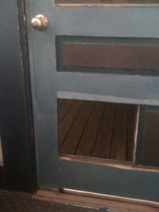 The front door kicked in