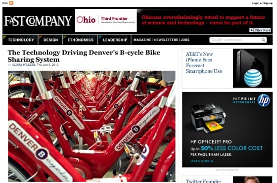 Ohio Dept. of Dev. Advertises next to real thought leaders