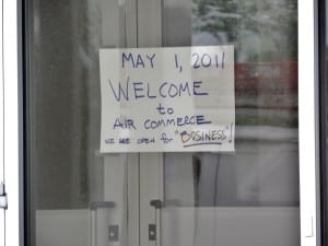 Sign IRG placed on UPS sorting facility doors