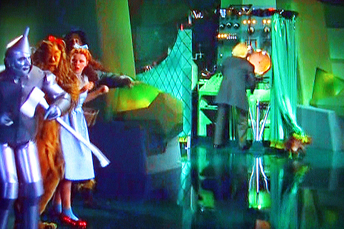 The Man behind the curtain, revealed from the Wizard of Oz