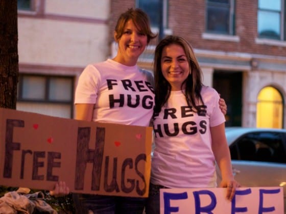 Free Hugs Free Hugs panhandlers in the Oregon District