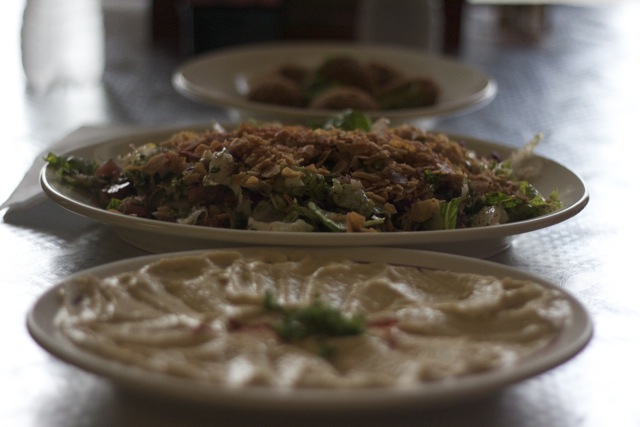 Hommous Fattoush and Felafel