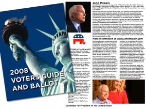 Voter guide with ballot included What a combined voter guide, ballot publication would look like