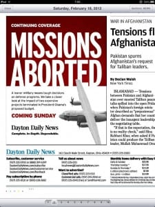 Dayton Daily News promo ad for upcoming article mirroing this post 