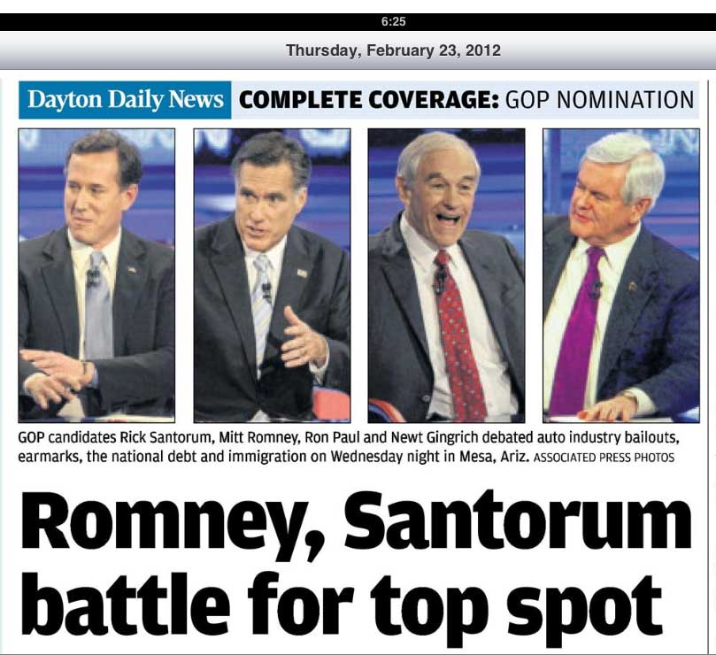 Media bias in choice of photos of Republican Presidential primary coverage Media bias in choice of photos of Republican Presidential primary coverage