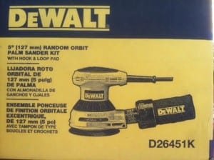 Stolen DeWalt 5" Random Orbit Palm Sander Kit- model D26451K SN 882560