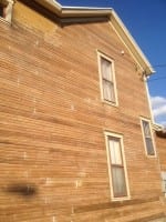 After proper prep this is what the side of the house looked like