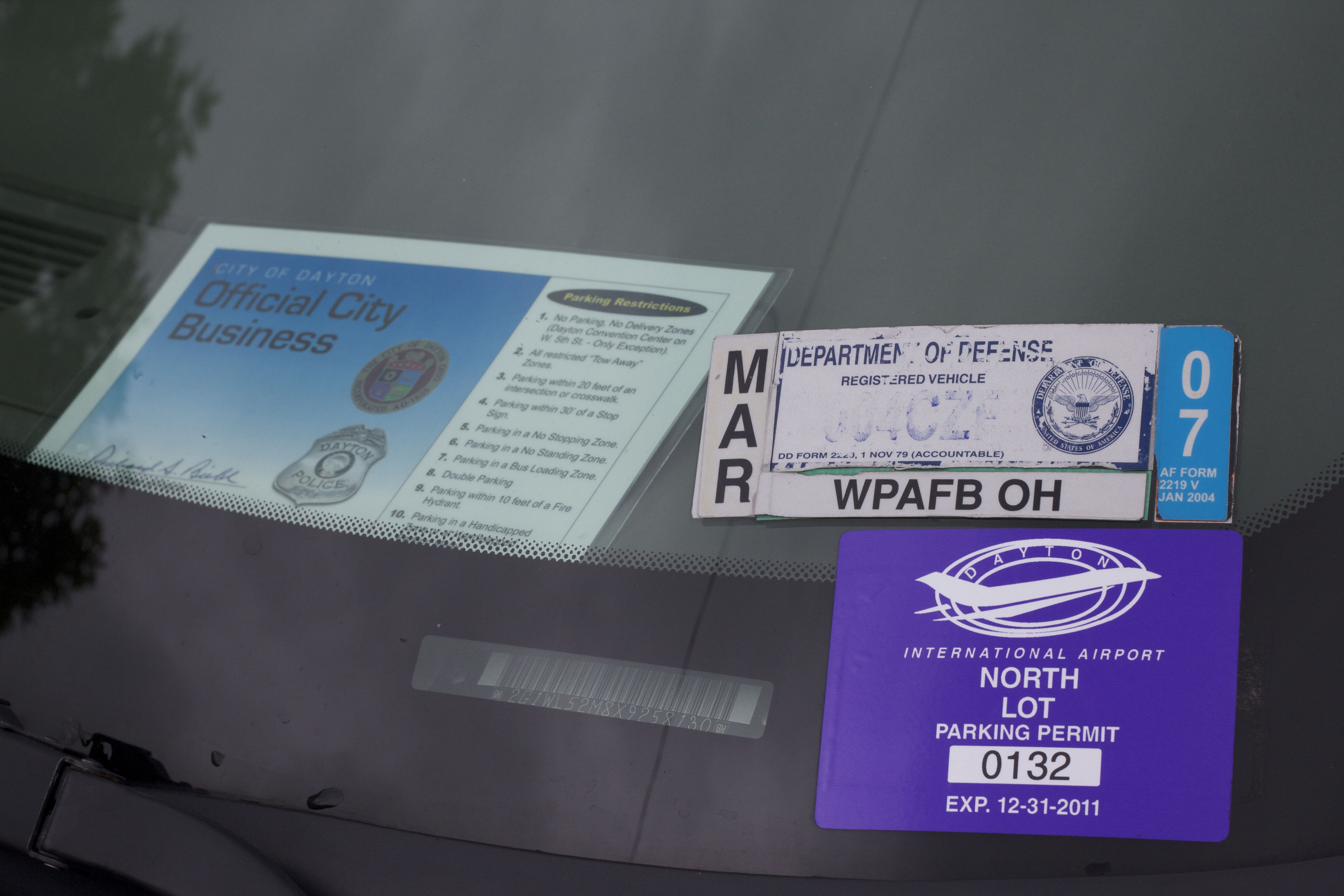 Matt Joseph window passes and placard