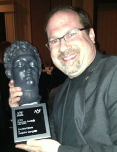 David Esrati with AAF Dayton gold for his Panhandling my way to Congress  campaign