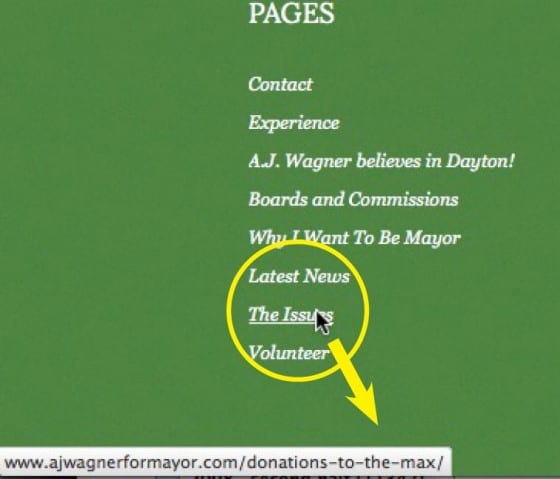 Screen shot of AJ's issues coding gaffe