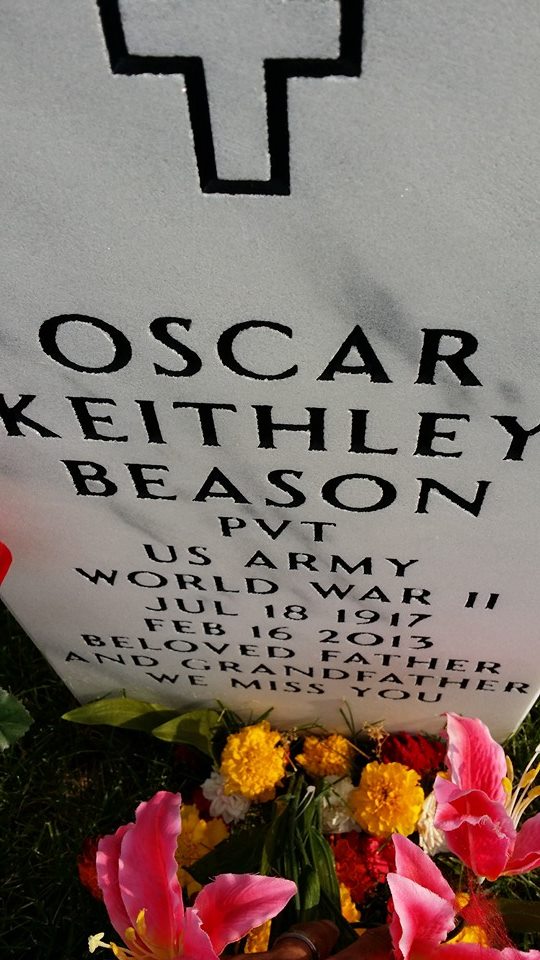 Tombstone of Oscar Keithly Beason Photo of the tomb stone of Oscar Keithly Beason, murdered in Dayton Ohio