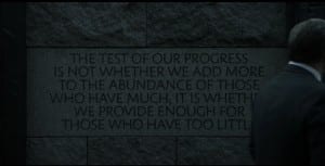 Francis Underwood at FDR memorial