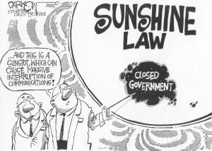 Sunshine law cartoon