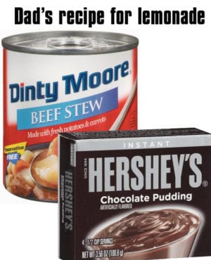 Dad's recipe for lemonade, bad foods for a diabetic with COPD