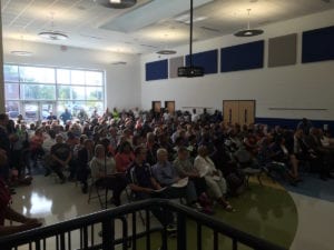 A full house at Rivers Edge PK-8 for DPS superintendents presentations