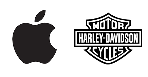 Apple and Harley Davidson logos