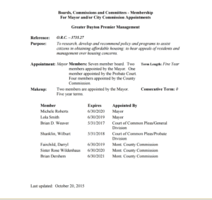 Appointments to Greater Dayton Premier Management including Wilburt Shanklin