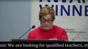 DPS TV runs a "we're hiring crawl" while a teacher resigns, listing all her issues with the district