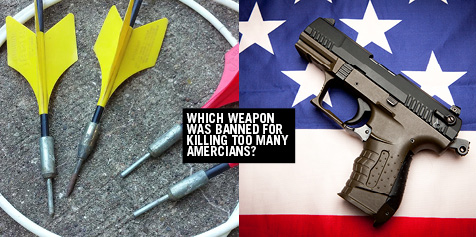 Which weapon was banned for killing too many Americans?