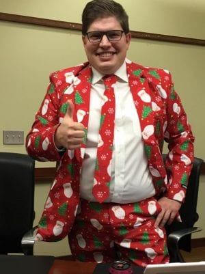 Regional SBA director Rob Scott knows how to share the christmas spirt