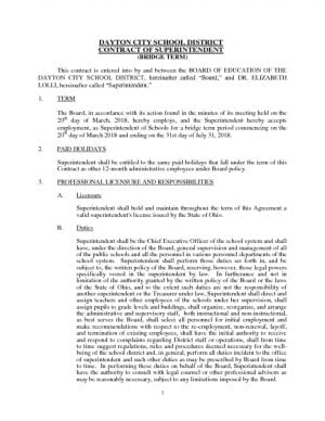 thumbnail of Superintendent Contract of Dr. Elizabeth Lolli – 2018 (Bridge Term)