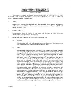 thumbnail of Superintendent Contract of Dr. Elizabeth Lolli – 2018