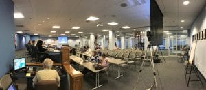 Empty chambers for a special DPS board meeting