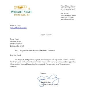 thumbnail of WSU Response to PRR – Presidents Contracts