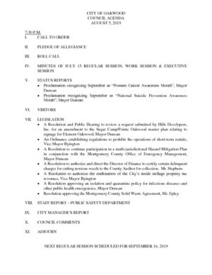 thumbnail of Oakwood agenda 8-5-2019-Meeting-Packet