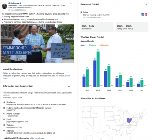 Matt Joseph Facebook ad