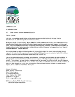 thumbnail of HUber Heights Internal Documents PRR