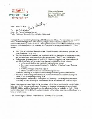 thumbnail of Craig Woolley pay and promotion