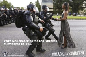 COPS NO LONGER DRESS FOR SUCCESS THEY DRESS TO KILL. Photo by JONATHAN BACHMAN FOR REUTERS