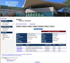 Richard J Kaiser, DUI in Kettering Court.