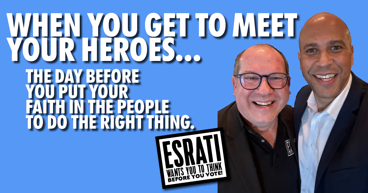 David Esrati and Cory Booker