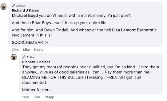 Richard Kaiser calling "his team" under qualified.