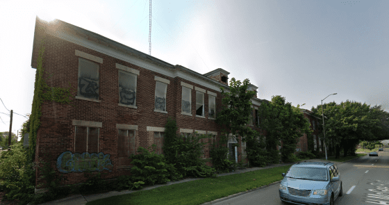 Google maps view of old Ernie Green industries building on S James H McGee- possible residential school?