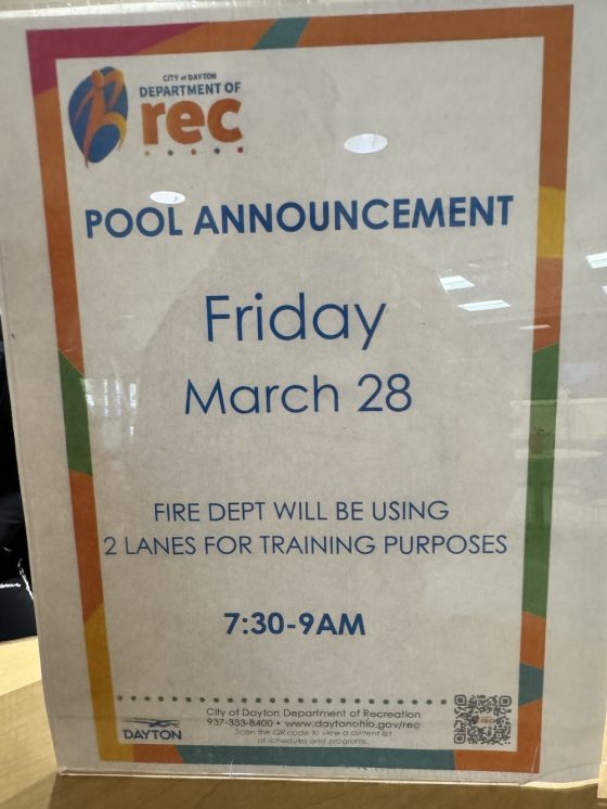 Pool takeover sign by DFD