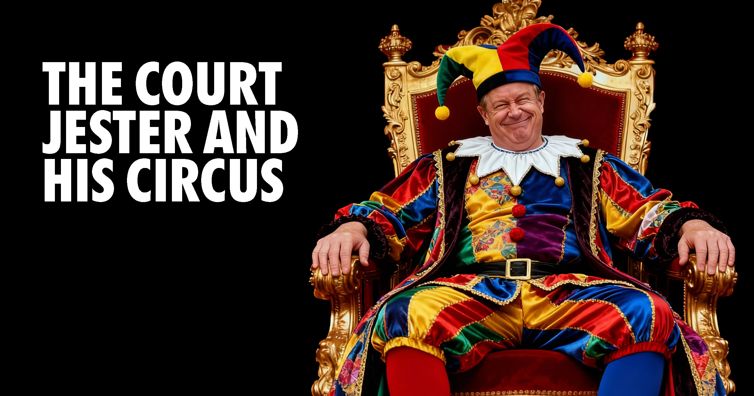 The Court Jester and his Circus- Montgomery County Clerk of Courts Mike Foley on a throne wearing a court jesters costume